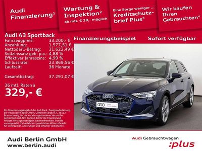 Navarrablau metallic Gebraucht 2025 Audi A3 Advanced Plus Limousine | 33.200 € (Superpreis)