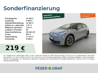Gebraucht VW ID.3 Pro 106 kW (145 PS) 2022 Mondsteingrau schwarz Kleinwagen