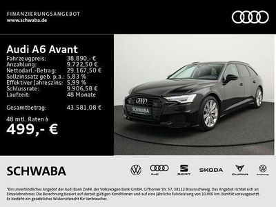Brillantschwarz Gebraucht 2022 Audi A6 Sport Kombi | 38.890 € (Guter Preis)