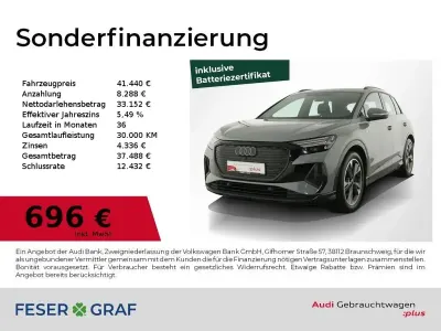 Gebraucht Audi Q4 e-tron S-Line 210 kW (286 PS) 2024 Kieselgrau SUV