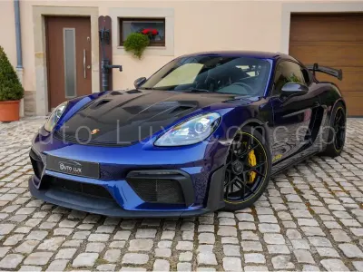 Occasion Porsche 718 Cayman GT4 Chrono 500 PK (367 kW) 2023 Blauw Coupé