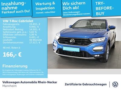 Gebraucht VW T-Roc Cabriolet Style 110 PS (80 kW) 2021 Blau Cabrio