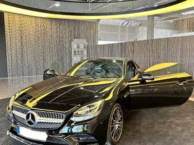 Brugt Mercedes SLC180 AMG line 156 HK (114 kW) 2018 Sort Cabriolet