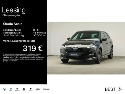 Gebraucht Skoda Scala Monte Carlo 150 PS (110 kW) 2022 1z schwarzmagic perleffekt Kleinwagen