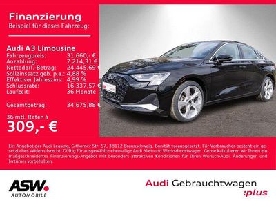 Usata Audi A3 Advanced Plus 150 CV (110 kW) 2025 Nero Berlina