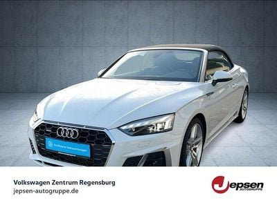 Gebraucht Audi A5 Cabriolet S-Line 265 PS (194 kW) 2023 Gletscherweiß metallic/verdeck Cabrio