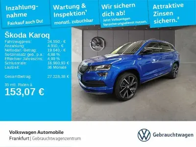 Gebraucht Skoda Karoq SportLine 150 PS (110 kW) 2022 Blau SUV