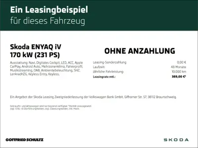 Nuova Skoda Enyaq iV 169 kW (231 CV) 2026 Blu SUV