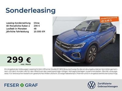Gebraucht VW T-Roc Cabriolet Goal 116 PS (85 kW) 2025 Ravennablau metallic schwarz Cabrio