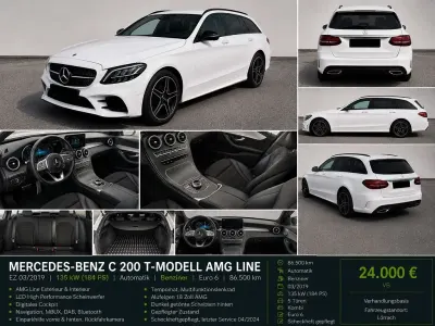 Gebraucht Mercedes C200 AMG 184 PS (135 kW) 2019 Weiß Kombi