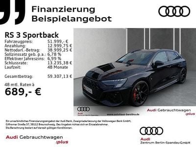 Gebraucht Audi RS3 Sportback Ambiente 400 PS (294 kW) 2023 Mythosschwarz metallic Kleinwagen