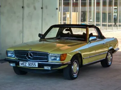 Gebraucht Mercedes SL450 200 PS (147 kW) 1976 Gelb Cabrio