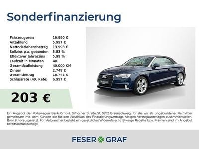 Kosmosblau metallic Gebraucht 2017 Audi A3 Cabriolet Design Cabrio | 19.990 € (Fairer Preis)