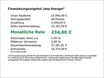 Gebraucht Jeep Avenger EV Summit 114 kW (156 PS) 2023 Schwarz SUV