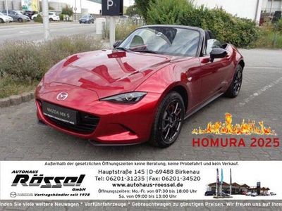 Neu Mazda MX5 Homura-Line 132 PS (97 kW) 2025 Soul red crystal m Cabrio