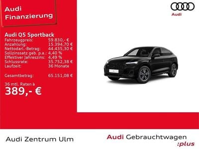 Schwarz Gebraucht 2025 Audi Q5 Sportback S-Line SUV | 59.830 € (Etwas zu teuer)