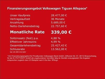 Gebraucht VW Tiguan Allspace Highline 150 PS (110 kW) 2021 Deep black perleffekt SUV