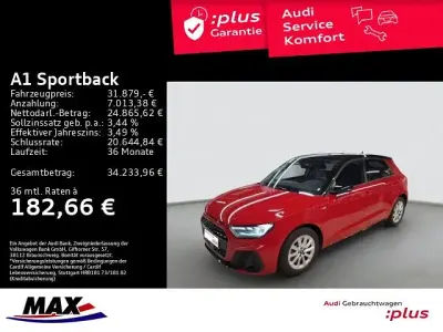 Brugt Audi A1 Sportback S-Line 207 HK (152 kW) 2025 Rød Hatchback