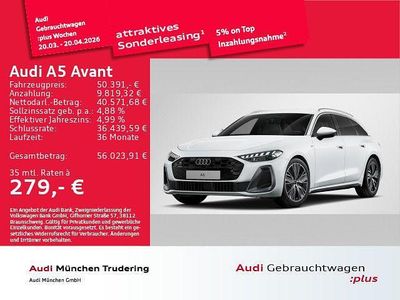 Gebraucht Audi A5 Ambiente 204 PS (150 kW) 2024 Gletscherweiß metallic Kombi