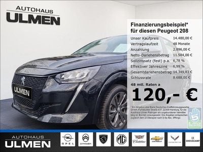 Schwarz Gebraucht 2021 Peugeot e-208 Active Kleinwagen | 14.480 € (Fairer Preis)
