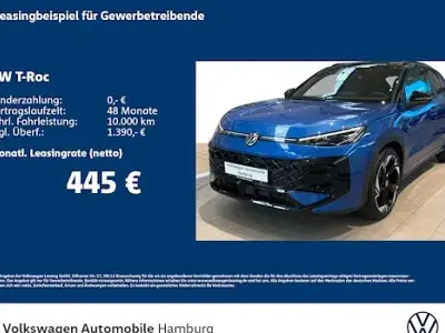 Uusi VW T-Roc R-line 150 HP (110 kW) 2025 Sininen Katumaasturi