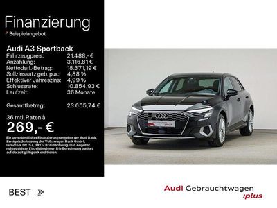 Usata Audi A3 Advanced Plus 204 CV (150 kW) 2022 Nero Berlina