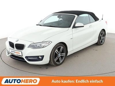 Gebraucht BMW 218 Sport Line 136 PS (100 kW) 2015 Weiß Cabrio