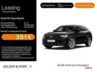 Gebraucht Audi Q3 Sportback S-Line 150 PS (110 kW) 2025 Schwarz SUV
