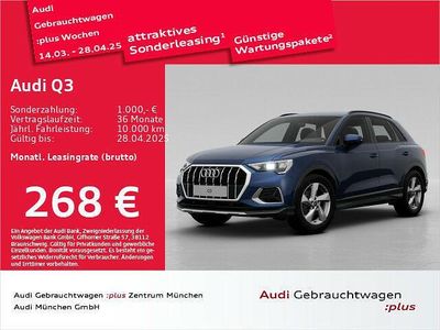 Gebraucht Audi Q3 Advanced Plus 150 PS (110 kW) 2024 Navarrablau metallic SUV