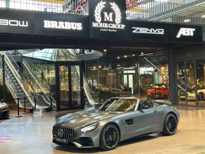 Gebraucht Mercedes AMG GT AMG 557 PS (409 kW) 2020 Designo selenitgrau magno Cabrio