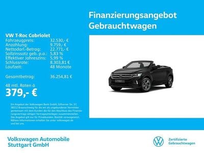Gebraucht VW T-Roc Cabriolet R-line 150 PS (110 kW) 2025 Schwarz Cabrio