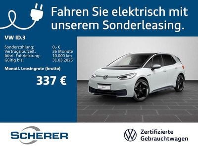 Gebraucht VW ID.3 Pro Performance 150 kW (204 PS) 2021 Gletscherweiß metallic schwarz (metallic) Kleinwagen