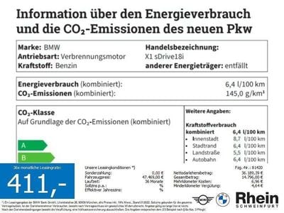 Nuova BMW X1 136 CV (100 kW) 2026 Bianco SUV