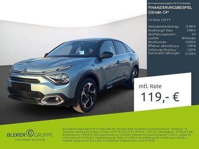 Gebraucht Citroën C4 Shine 131 PS (96 kW) 2023 Lackierung olbia blau/typ aussenverkleidung metalliclackierung SUV
