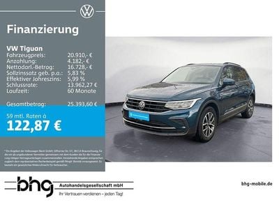 Gebraucht VW Tiguan Life 150 PS (110 kW) 2022 Blau SUV