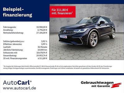 Deep black perleffekt Gebraucht 2021 VW Tiguan R-line SUV | 33.980 € (Fairer Preis)