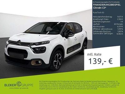 Gebraucht Citroën C3 PureTech 82 PS (60 kW) 2023 Lack weiss banquise/deckende lackierung Kleinwagen