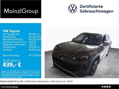 Gebraucht VW Tayron Life 150 PS (110 kW) 2025 Grün SUV