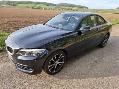 gebraucht BMW 218 D Coupé Sportline * Navi # SAPHIRSCHWARZ METALLIC