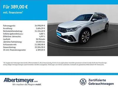 Brugt VW Tiguan Allspace R-line 147 HK (108 kW) 2022 Hvid SUV