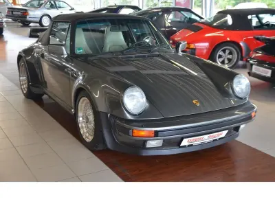 Gebraucht Porsche 911 Turbo Cabriolet 286 PS (210 kW) 1988 Felsengrün metallic (metallic) Cabrio