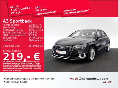 Gebraucht Audi A3 Advanced 204 PS (150 kW) 2022 Mythosschwarz metallic Limousine