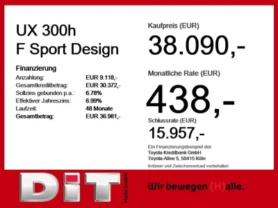 Neu Lexus UX 300h Sport Design Packet 199 PS (146 kW) 2026 Obsidiangrau SUV