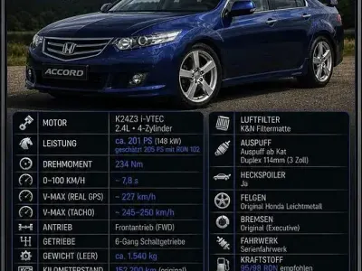 Gebraucht Honda Accord Executive 201 PS (147 kW) 2009 Blau Limousine