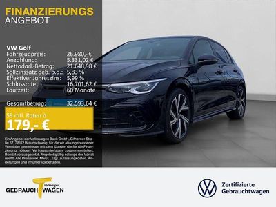 Gebraucht VW Golf VIII R-line 150 PS (110 kW) 2022 Schwarz Limousine