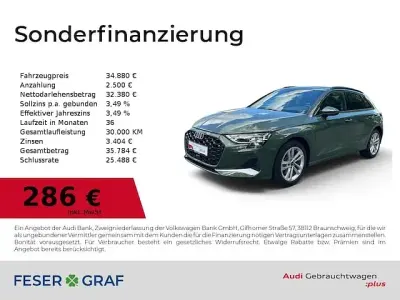 Gebraucht Audi A3 Sportback e-tron Advanced Plus 204 PS (150 kW) 2025 Distriktgrün metallic Kleinwagen