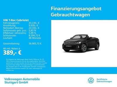 Gebraucht VW T-Roc Cabriolet R-line 150 PS (110 kW) 2025 Schwarz Cabrio