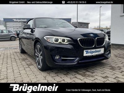 Gebraucht BMW 218 Sport Line 136 PS (100 kW) 2015 Black sapphire Cabrio