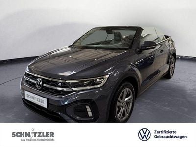 Gebraucht VW T-Roc Cabriolet R-line 150 PS (110 kW) 2025 Rauchgrau schwarz (metallic) Cabrio