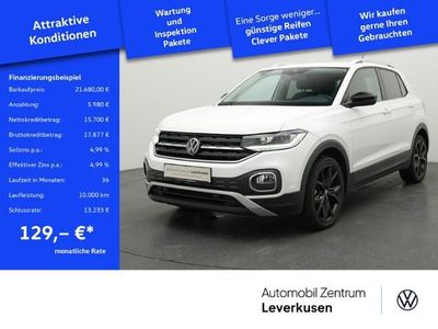 Schwarz / weiss (metallic) Gebraucht 2021 VW T-Cross Style SUV | 21.680 € (Teuer)